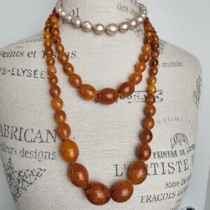 Baltic Egg Yolk Amber Necklaces